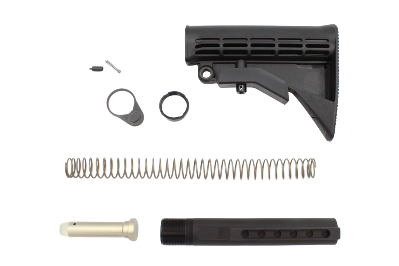 8Pcs Kit, Complete Buttstock, M4 Telescoping, Mil-Spec